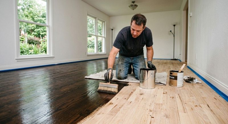 Hardwood Floor Staining in Olathe, KS