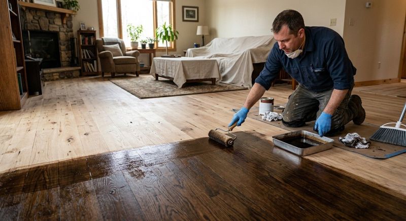 Maple Floor Staining in Alpharetta, GA