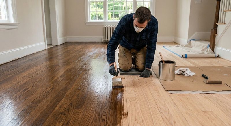 Maple Floor Staining in Olathe, KS