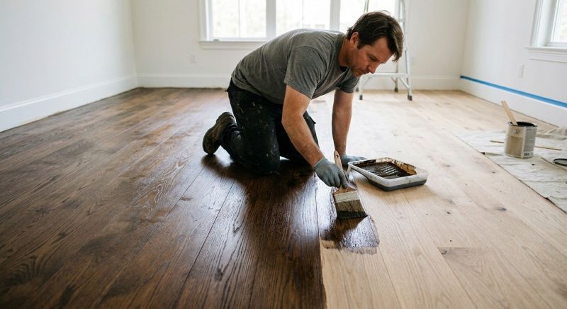 Maple Floor Staining in Overland Park, KS