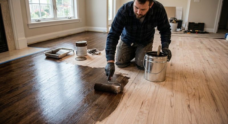 Oak Floor Staining in Olathe, KS