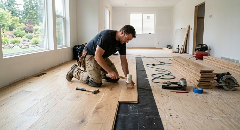 Wide Plank Floor Installation in Manassas, VA