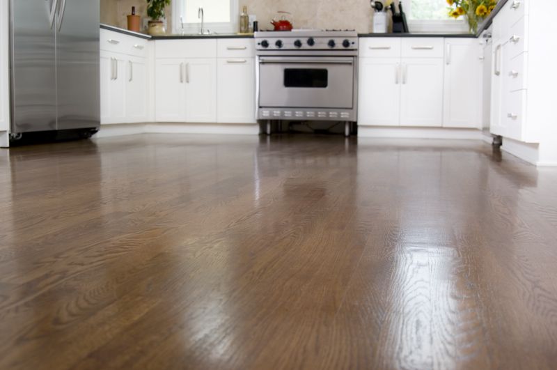 Modern Hardwood Flooring in Kitchen